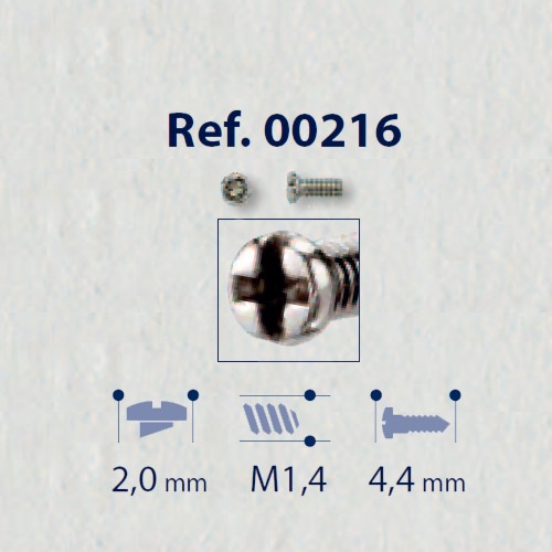 0200216-Parafuso RB Metal Níquel  [RC1,4/CB2,0/CP4,4]  Mod216 FLAG 9 - Contém 100 Peças  - ENTREGA IMEDIATA   PRODUTO EM PROMOÇÃO