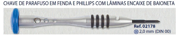 0202178-Chave Phillips 2,0mm Mod2178 - Contém 1 Peça  - SOB ENCOMENDA