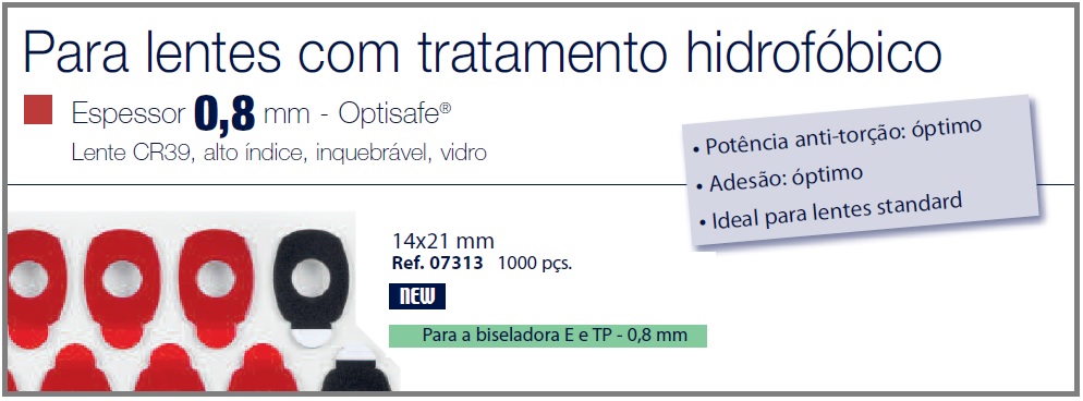 0207313-Biadesivo Blocking Pad Crizal 14x21mm Mod7313 FLAG 9 - Contém 1000 Peças  - ENTREGA IMEDIATA   PRODUTO EM PROMOÇÃO