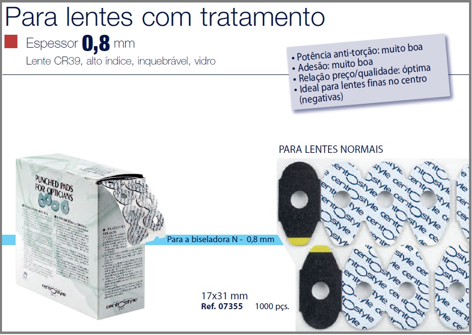 0207355-Biadesivo Blocking Pad CS 17x30mm Mod7355 - Contém 1000 Peças  - ENTREGA IMEDIATA