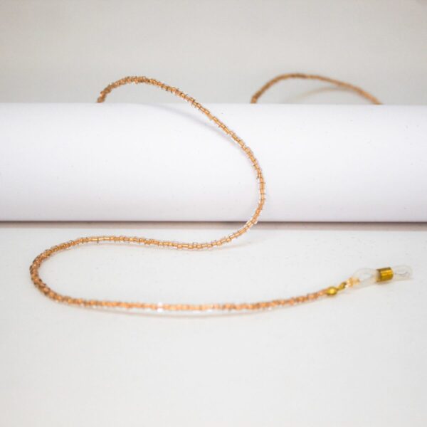 Cordão Miçanga Cristal Bronze